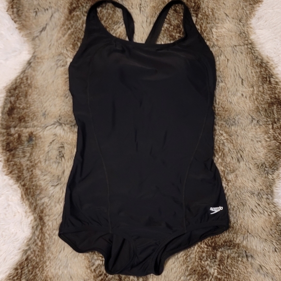 Speedo Powerflex black cross back swimsuit - Picture 6 of 11